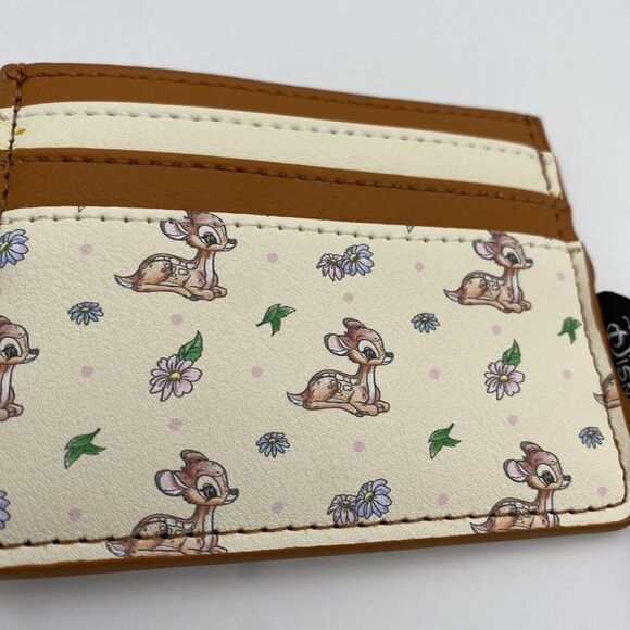Disney Loungefly Wallet Bambi & Spring Flowers Sketch Slim ID Cardholder - Picture 4 of 6